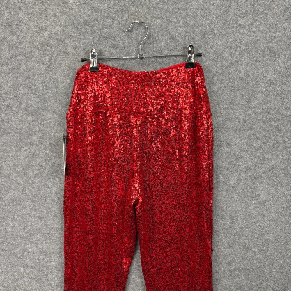 Tipsy Elves Womens Red Sequin‎ High Waisted Leggings Size Medium NWT TE-CWP322M